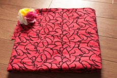 画像6: 刺繍レース生地　約40cm×約1ｍ　アルファベット柄　青黄色 (6)
