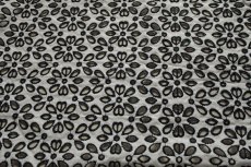 画像3: 刺繍レース生地　約70cm×約1ｍ　花火柄　花柄　ホワイトブラック (3)