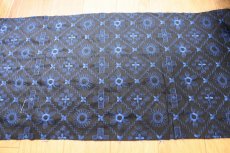 画像5: 【日本製】2色セット黒生地に華やかな刺繍レース　ブラックブルーブラックイエロー　約計2ｍ (5)