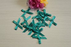 画像2: 【1点限り】14個セット！幅4.5cmリボンモチーフ　エメラルドグリーン　ハンドメイドに (2)