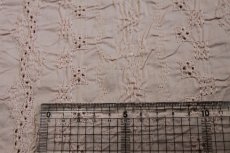 画像6: 【日本製】3色花柄シャーリング刺繍レース　オフホワイト、ピンク　ブラック　約計2.4ｍ (6)