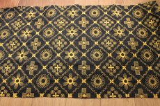 画像2: 【日本製】2色セット黒生地に華やかな刺繍レース　ブラックブルーブラックイエロー　約計2ｍ (2)