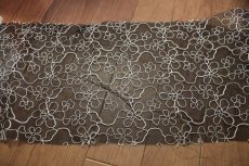 画像5: 2色　花柄コード使い刺繍レース　計1.5ｍ　アイボリー黒 (5)
