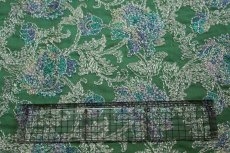 画像4: 【日本製】ラメの刺繍糸が美しい花柄刺繍レース　20cm×90ｃｍ　グリーン (4)