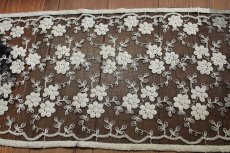 画像5: 【日本製】ゴールドの刺繍花柄刺繍レース　計1ｍ　 (5)