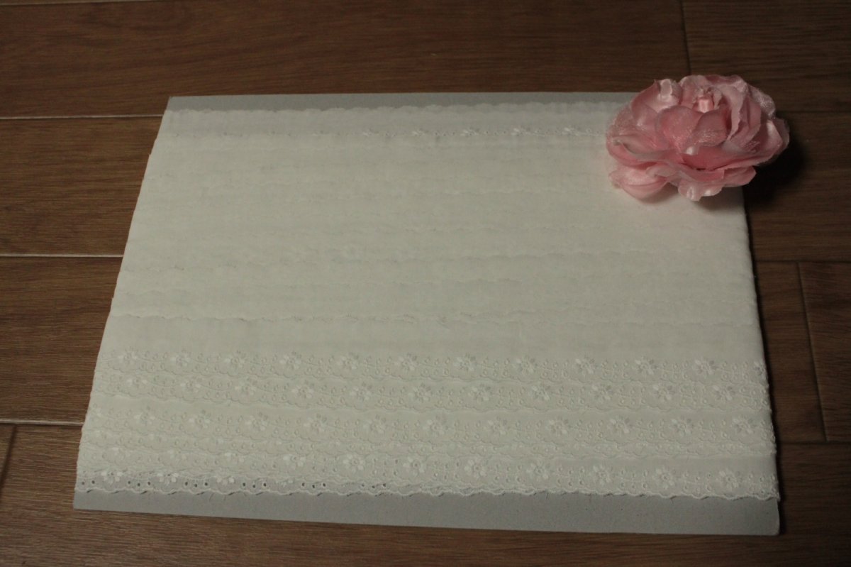 画像6: 【綺麗な日本製】6ｍ巻！幅2.8cm小花綿レース　オフホワイト業販向けレース (6)