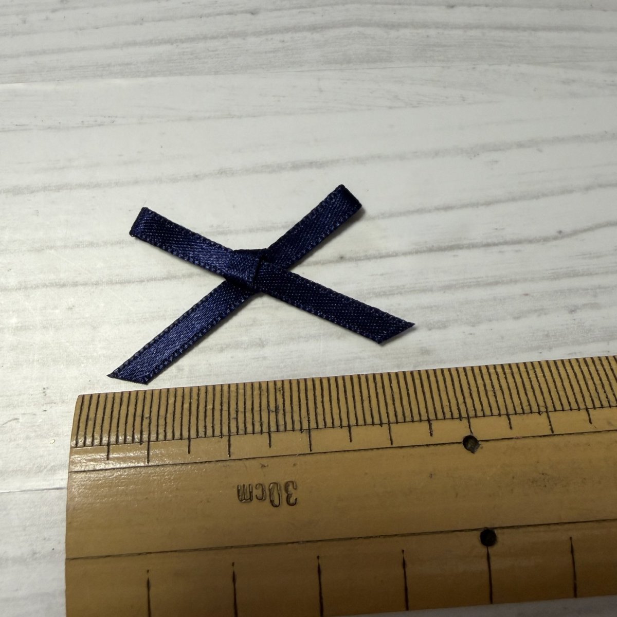 画像3: 10個セット！幅4cmリボンモチーフ　ネイビー　ハンドメイドに (3)