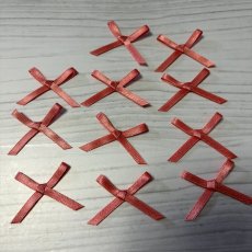 画像1: 11個セット！幅4cmリボンモチーフ　オレンジ　ハンドメイドに (1)