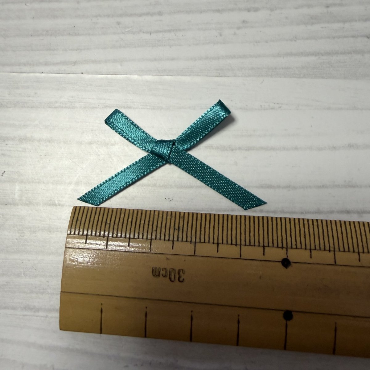 画像3: 7個セット！幅4cmリボンモチーフ　エメラルドグリーン　ハンドメイドに (3)