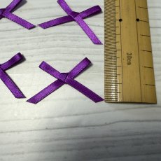 画像2: 9個セット！幅4cmリボンモチーフ　パープル　ハンドメイドに (2)