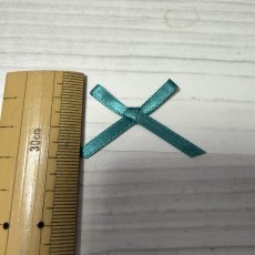 画像2: 7個セット！幅4cmリボンモチーフ　エメラルドグリーン　ハンドメイドに (2)