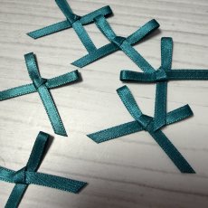画像4: 7個セット！幅4cmリボンモチーフ　エメラルドグリーン　ハンドメイドに (4)