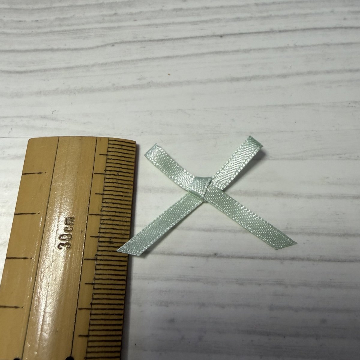 画像2: 9個セット！幅4cmリボンモチーフ　ミントグリーン　ハンドメイドに (2)