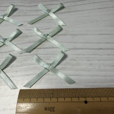 画像3: 9個セット！幅4cmリボンモチーフ　ミントグリーン　ハンドメイドに (3)