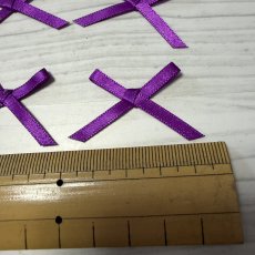 画像3: 9個セット！幅4cmリボンモチーフ　パープル　ハンドメイドに (3)