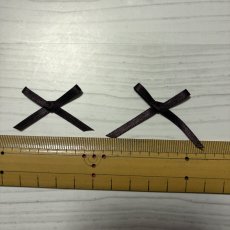画像2: 19個セット！幅4cmリボンモチーフ　こげ茶　ハンドメイドに (2)