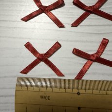 画像2: 17個セット！幅4cmリボンモチーフ　レッド　ハンドメイドに (2)