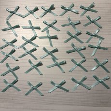 画像1: 15個セット！幅4cmリボンモチーフ　ミントグリーン　ハンドメイドに (1)