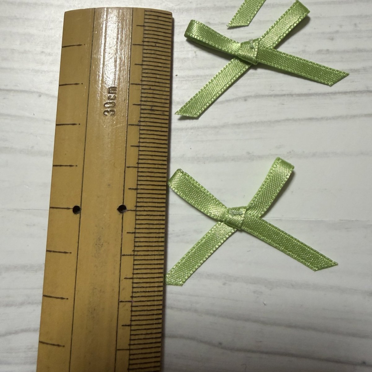 画像3: 15個セット！幅4cmリボンモチーフ　若草色　ハンドメイドに (3)