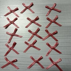 画像1: 15個セット！幅4cmリボンモチーフ　オレンジ　ハンドメイドに (1)