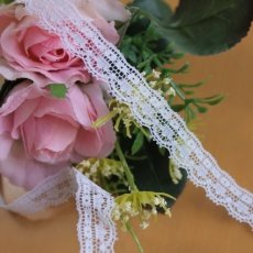 画像1: リバーレース　ホワイト　繊細で複雑なデザイン　幅1.4cm　1m (1)