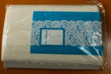 画像1: 【激安1m55円】40ｍ!幅8.5cm薔薇柄リバーストレッチレース　オフホワイト (1)