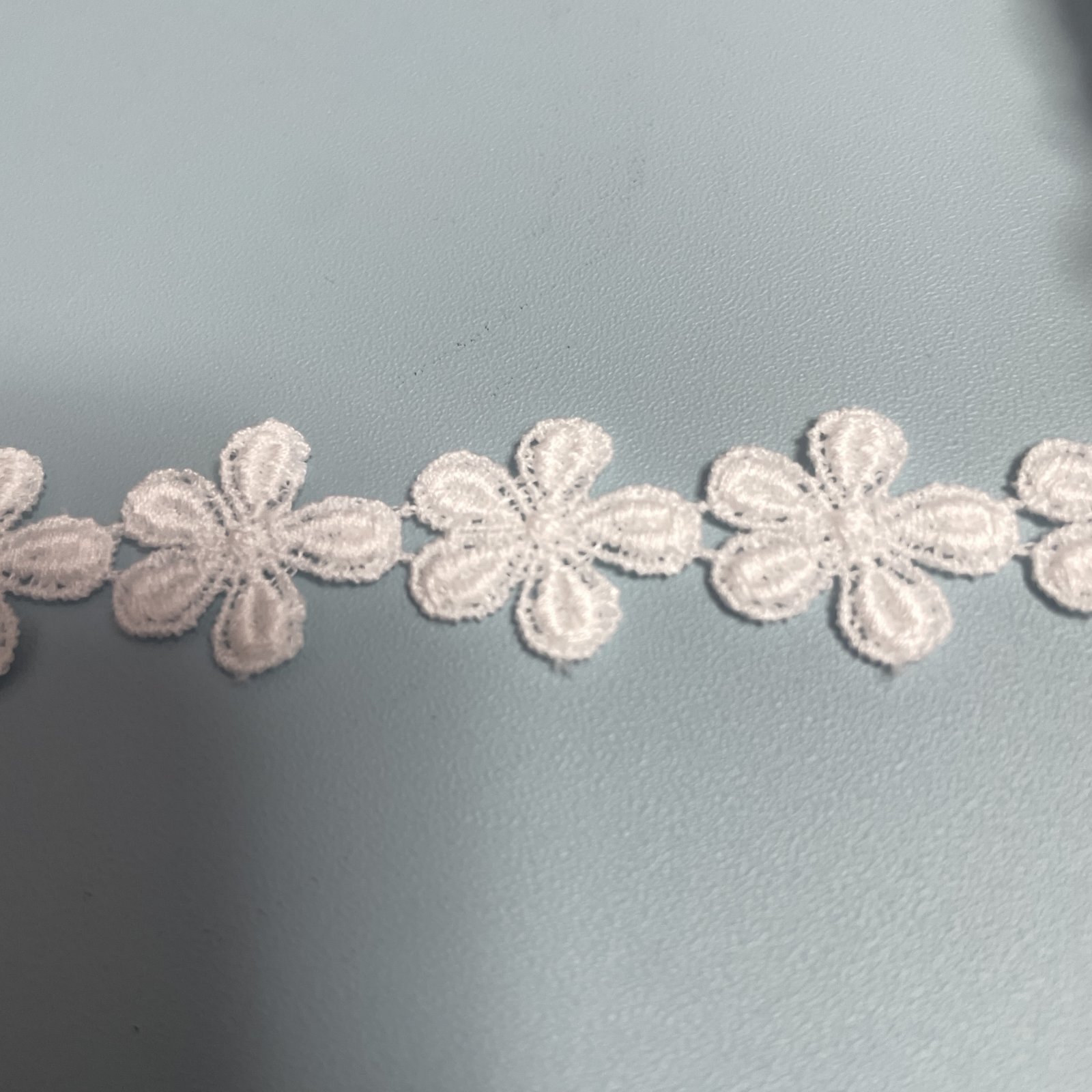 【日本製】5枚の花びらが可愛い綿製小花のケミカルレース入荷しました
