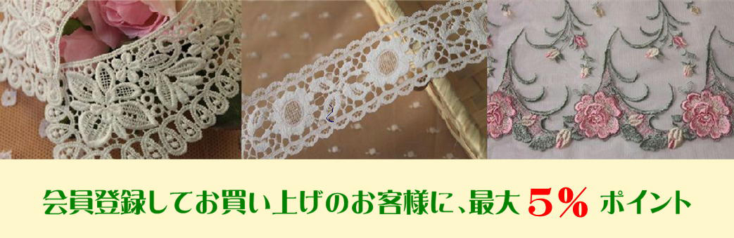 チュールレース・ケミカルレース　ハンドメイドマスクオーダーレース チュールレース・ケミカルレース ハンドメイドマスクオーダー